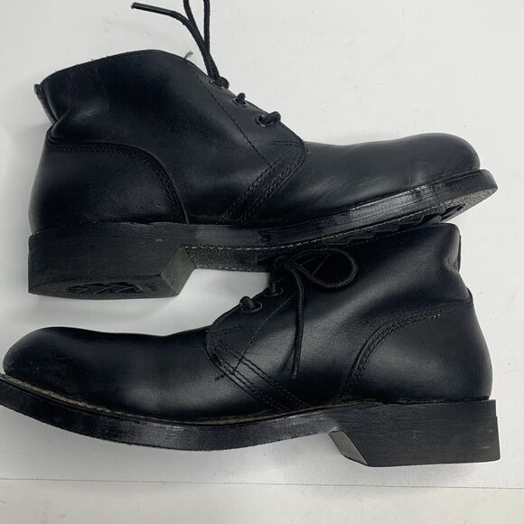 VTG ANSI Biltrite Z41-1983/75 Black Leather Steel Toe Ankle Boots Men\'s 4.5 R main image 9